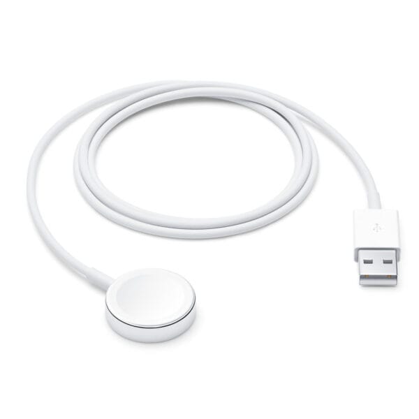 Magnetic USB-A Charger Cable for iOS Watches, Compatible with iWatch Series Ultra/2, 10, 9, 8, 7, 6, 5, 4, 3, 2, 1, SE/2. Wireless Magnetic Charging Cord (3.3ft/1m) - White