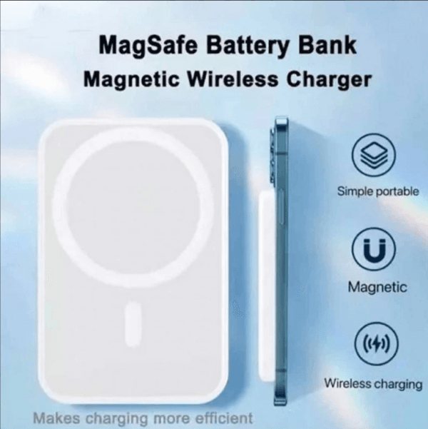 MagSafe Wireless 10000mAh Fast Charging Power Bank, Strong Magnet, 22.5W Output for iPhone 12 & Above, Android & Other Qi Enabled Devices + Magnetic Ring - Image 6